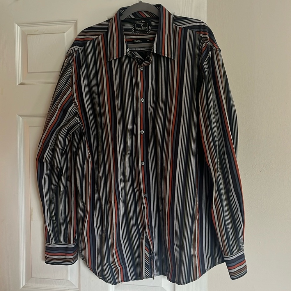 Mend Marc Ecko No.72 Times Square New York Men's Long Sleeve Casual Shirt Sz XXL